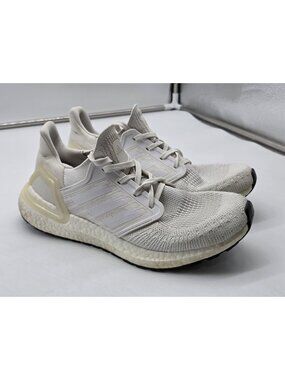 Adidas UltraBoost 20 Shoes Womens Size 8.5 White Knit Running Sneakers EG0713